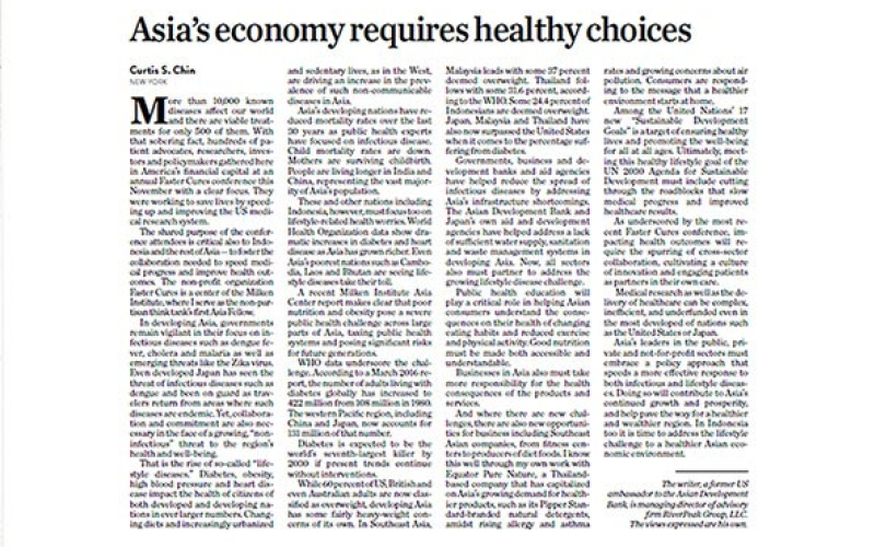 December 10th, 2016 The Jakarta Post Asia Economy Requires Healthy Choice