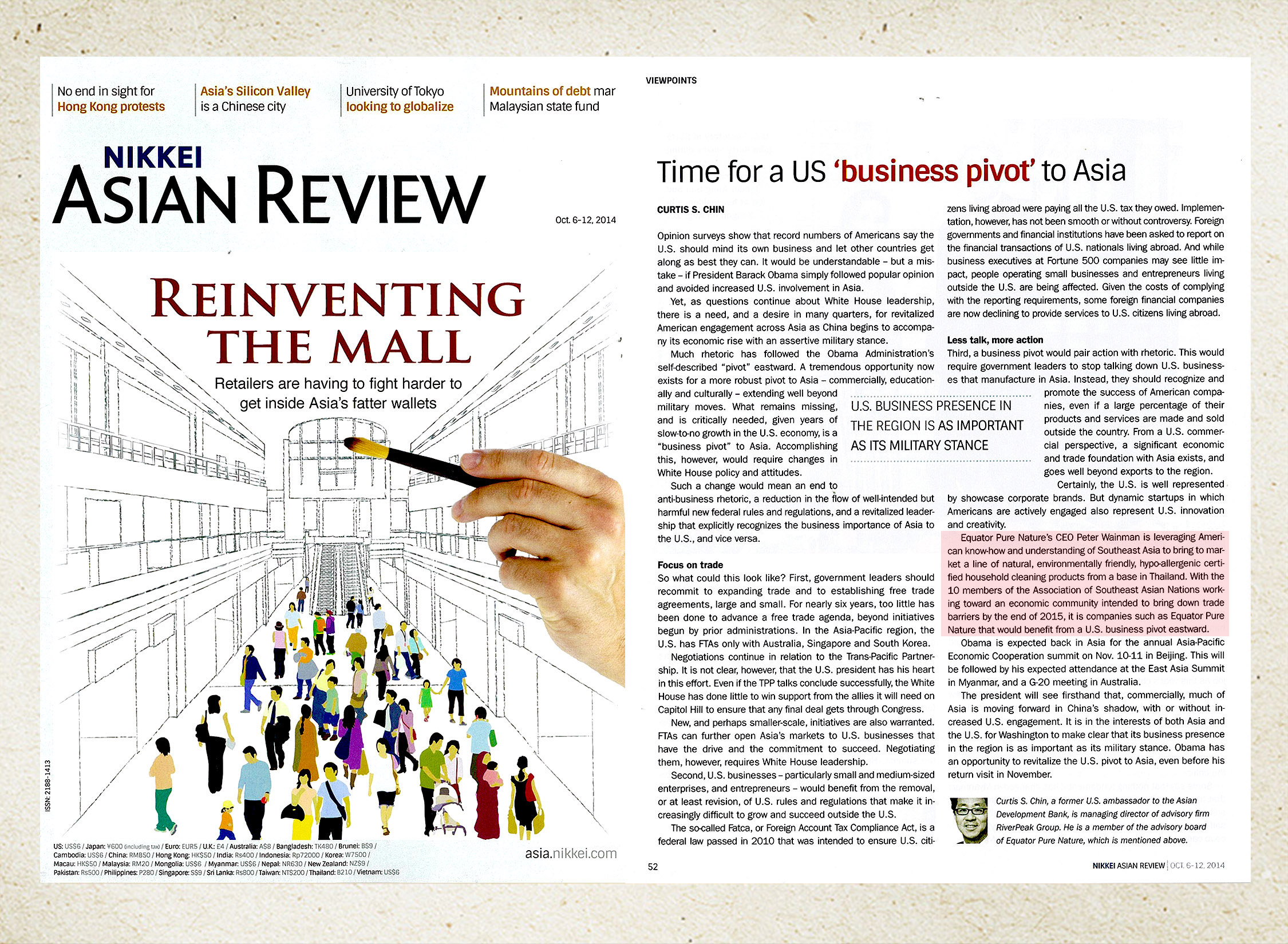 October 2014, Nikkei Asian Review