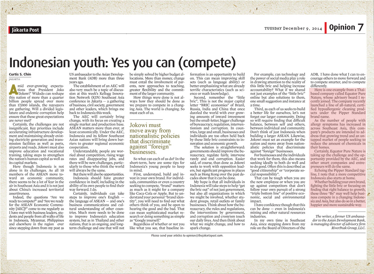 December 9th, 2014 The Jakarta Post
